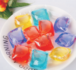 Colored laundry pods